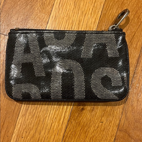 Marc Jacobs Navy and Silver Mini Pouch - Picture 3 of 6